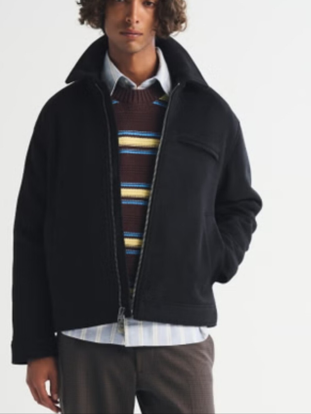 Abercrombie & Fitch Men's Wool Blend Jacket